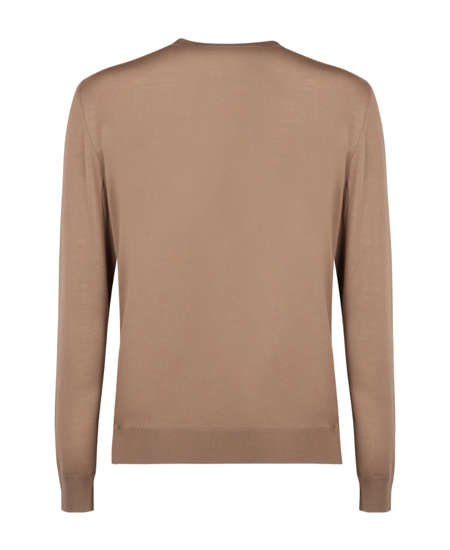 Shop Kiton Crew Neck Knit Sweater In Nude
