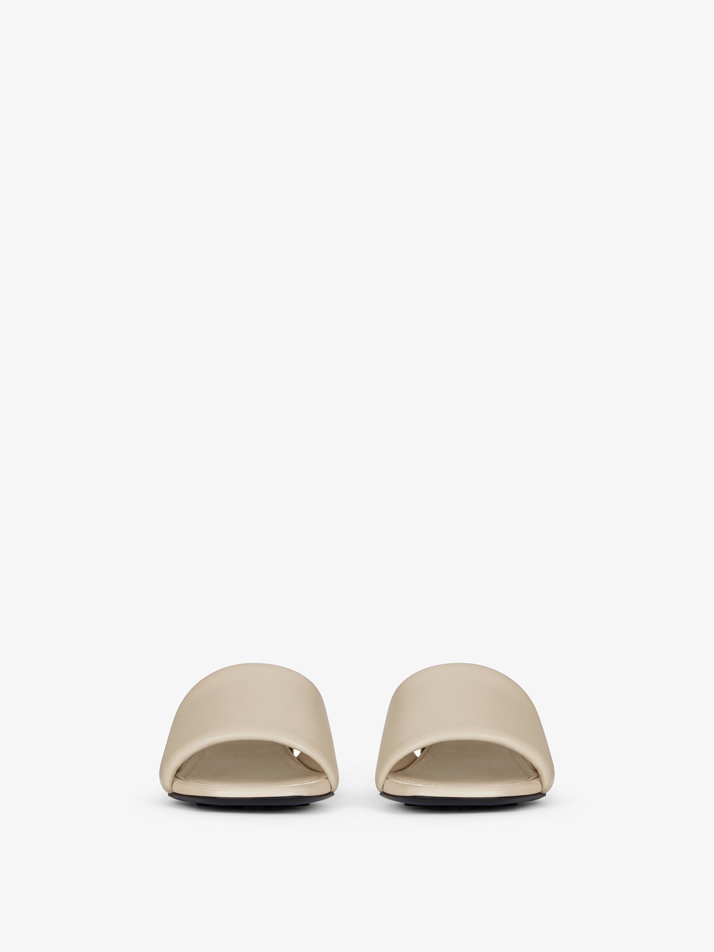 Givenchy Mesh G Cube Mules With Gold-tone Heel In Nude