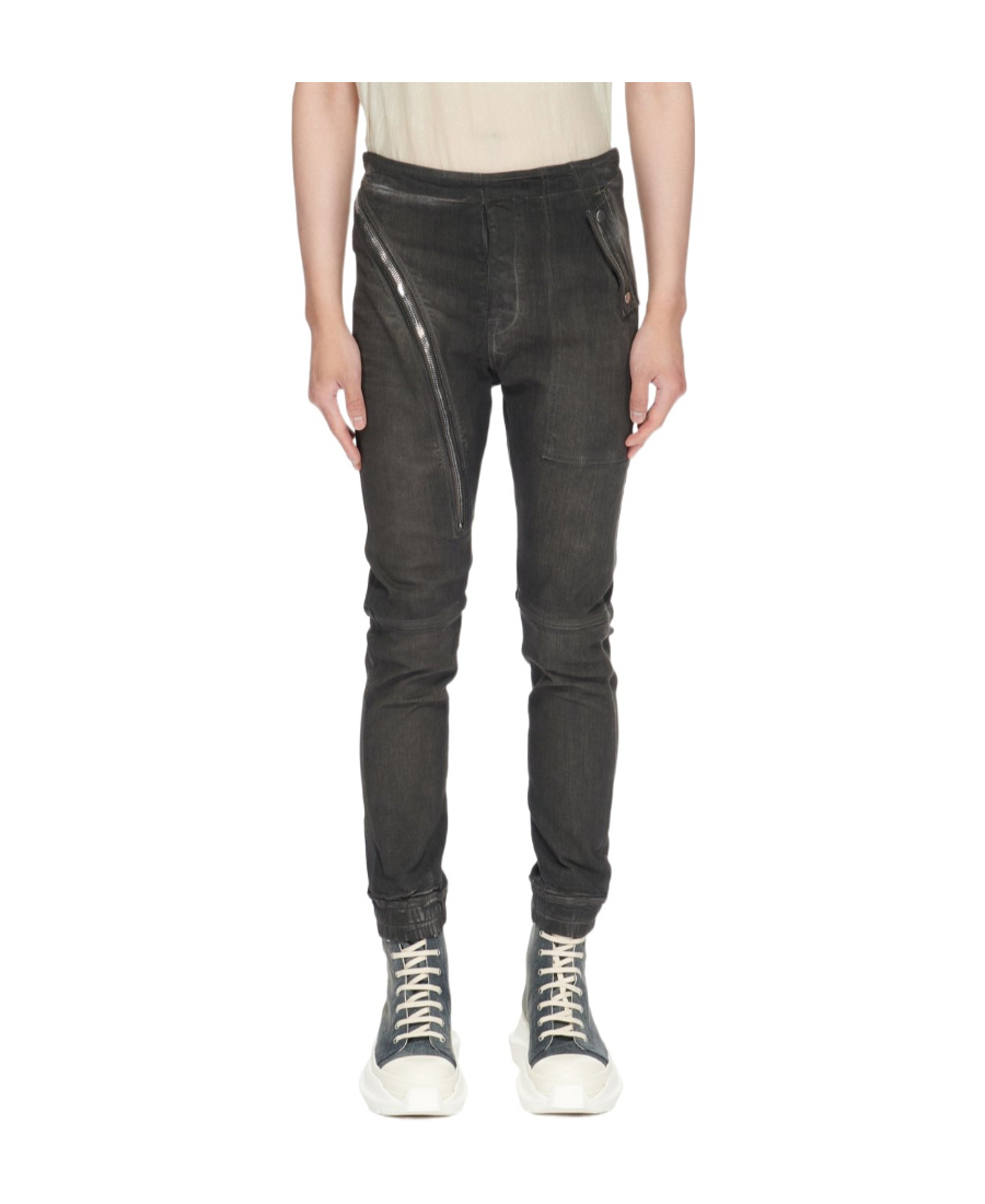 Rick Owens Drkshdw Zip-detail Slim-fit Jeans In Black