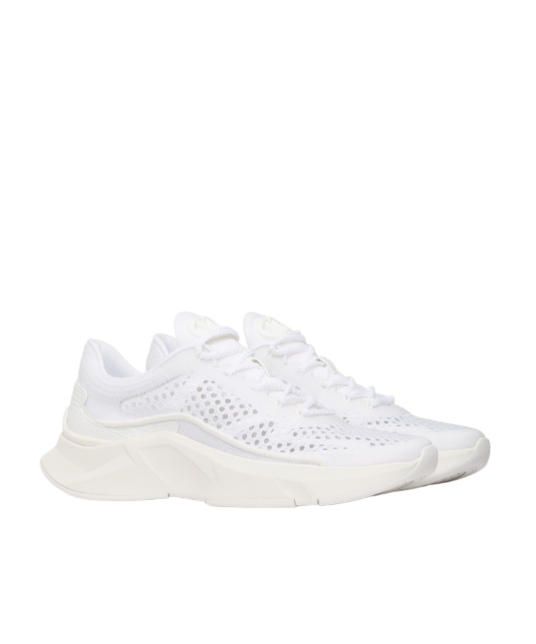 Valentino True Actress Mesh Sneakers In White