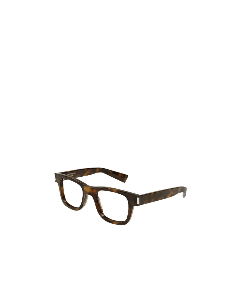 Saint Laurent Tortoiseshell-effect Square-frame Glasses In Black