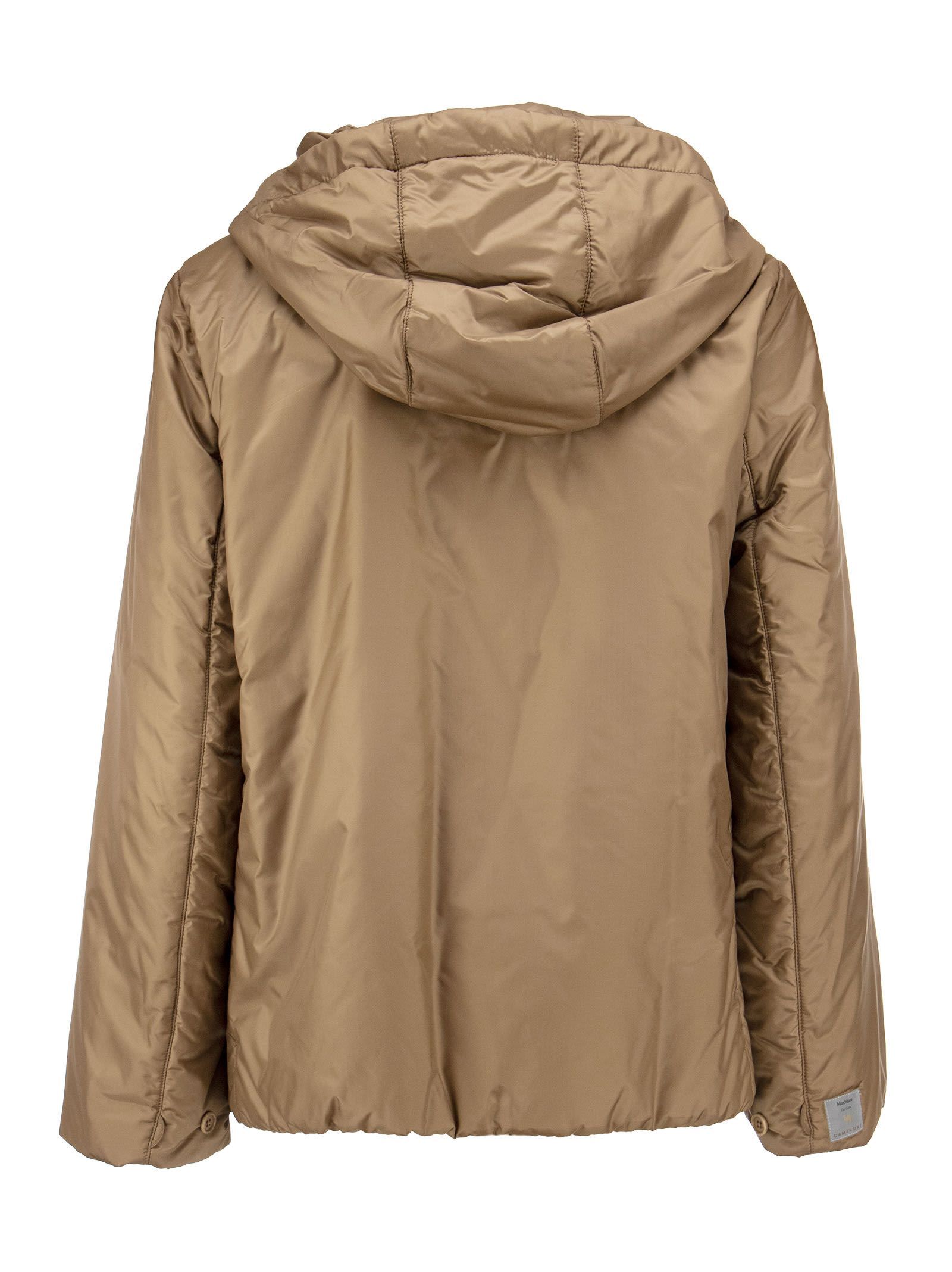 Max Mara Hooded Casual Jacket In Brown