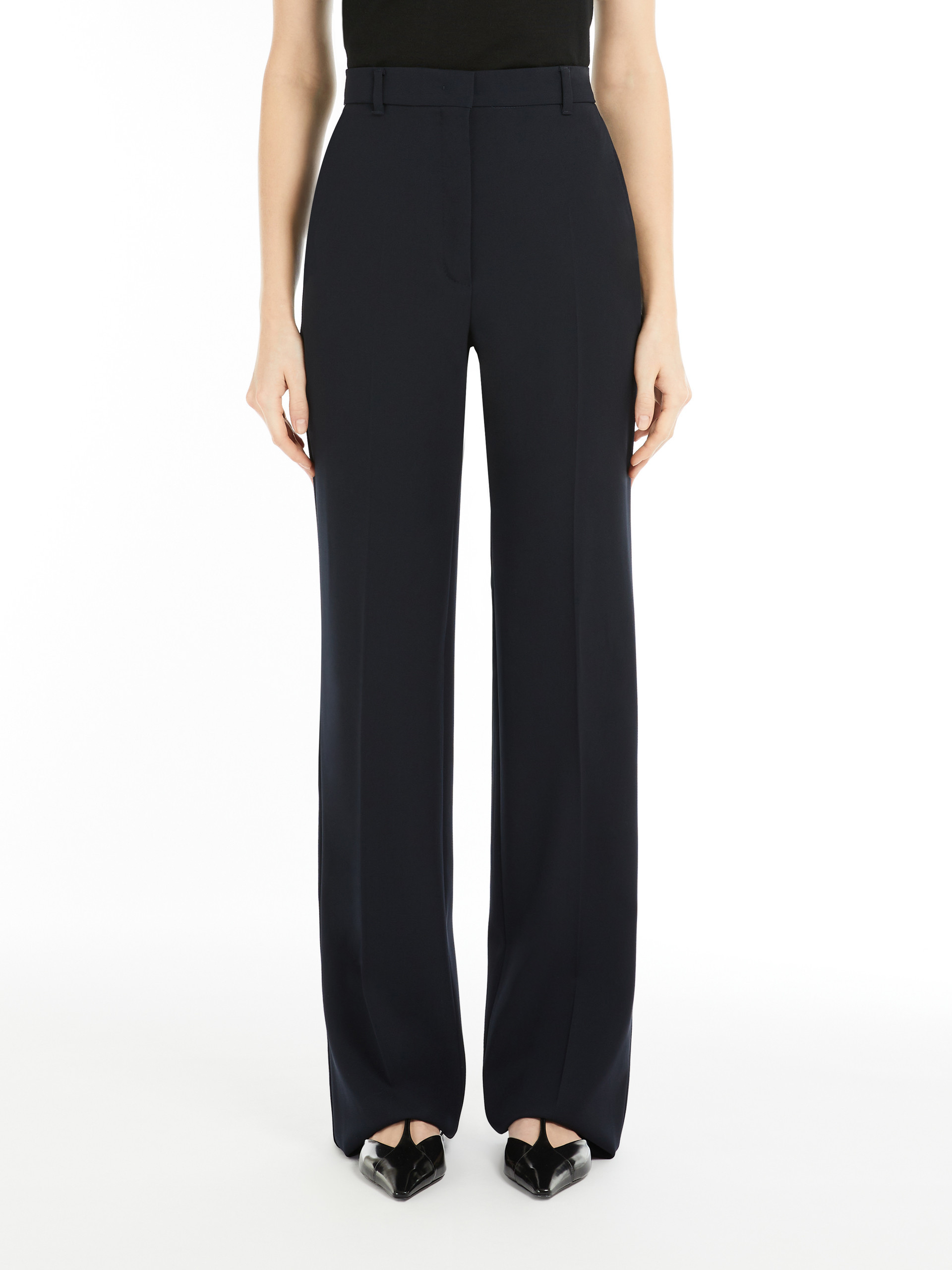 Max Mara Belt-loop Casual Pants In Black