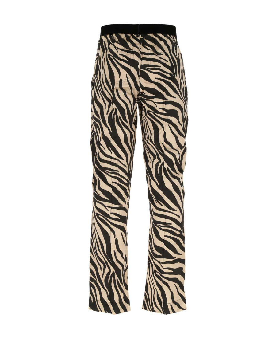 Tom Ford Zebra-print Silk Pyjama Bottoms In Neutral