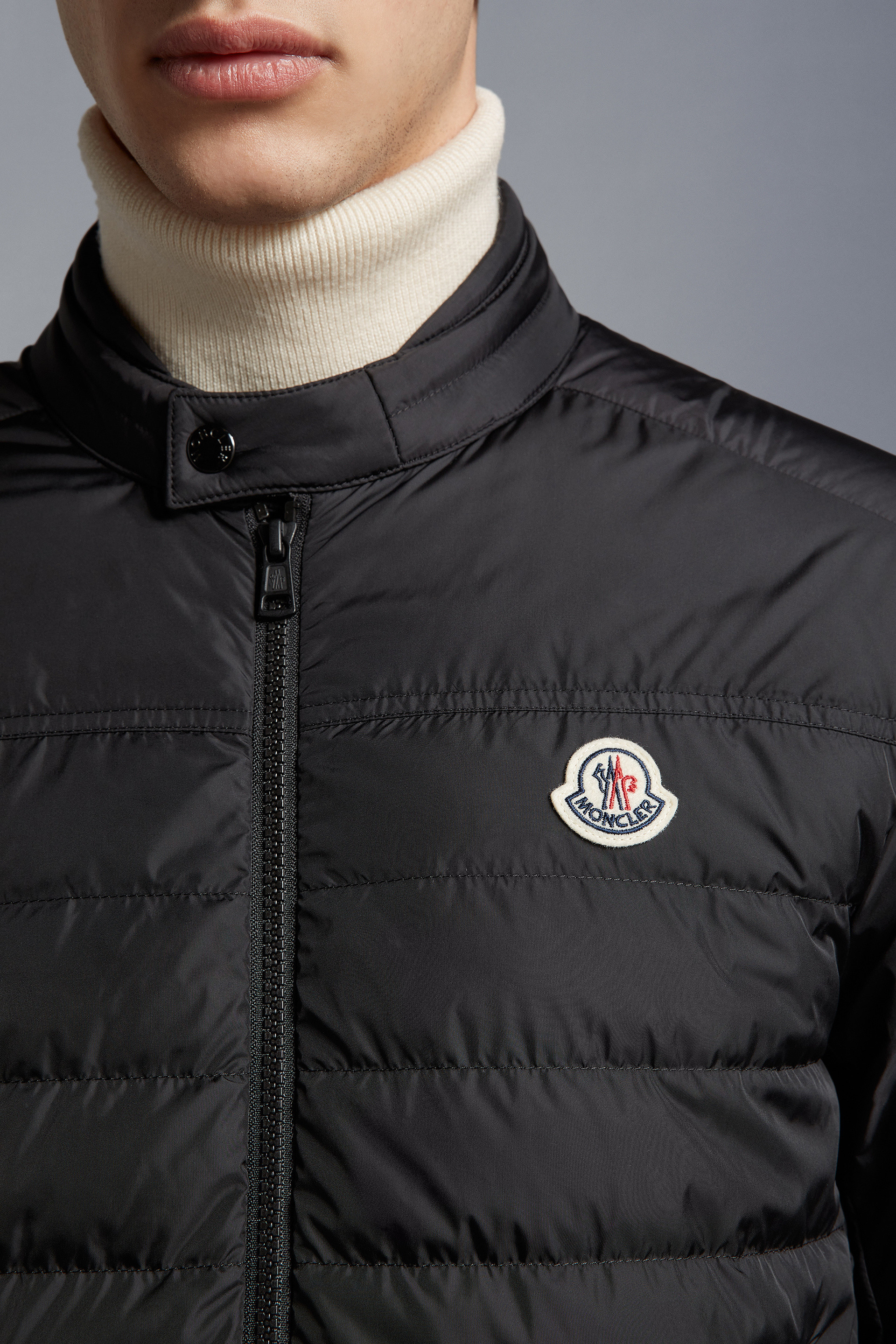 Moncler Alkap Logo-patch Padded Jacket In Black