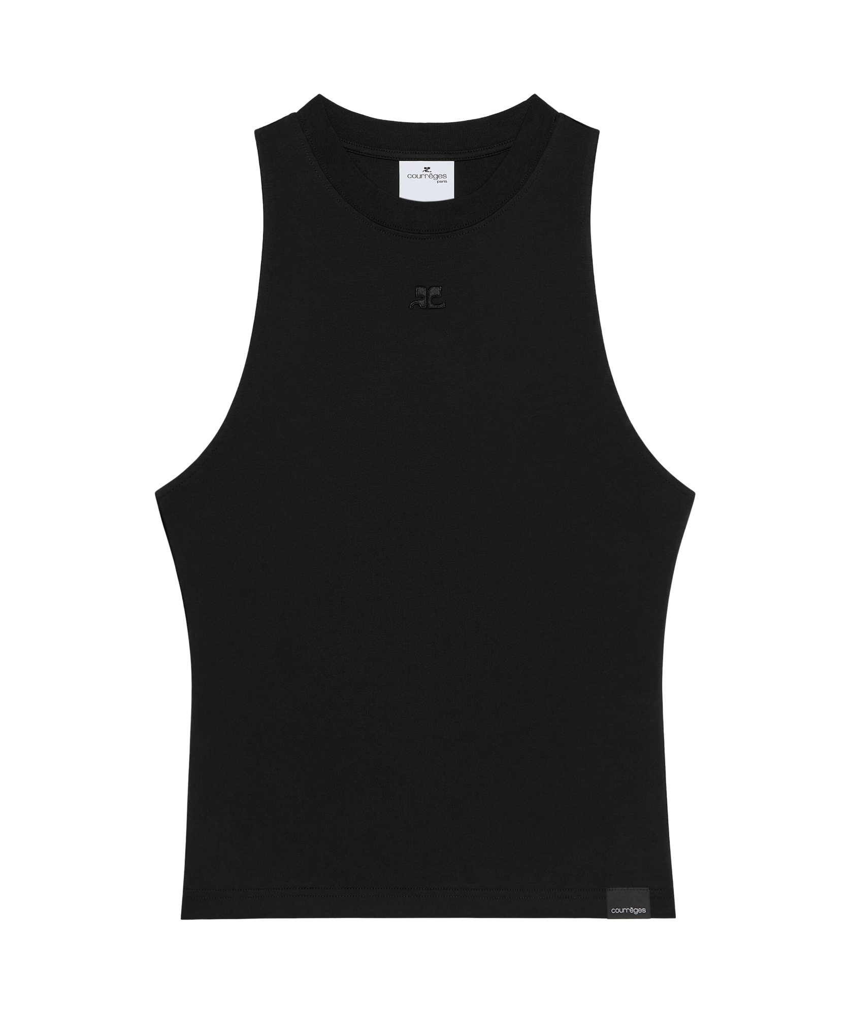 Courrèges Round-neck Vest In Black
