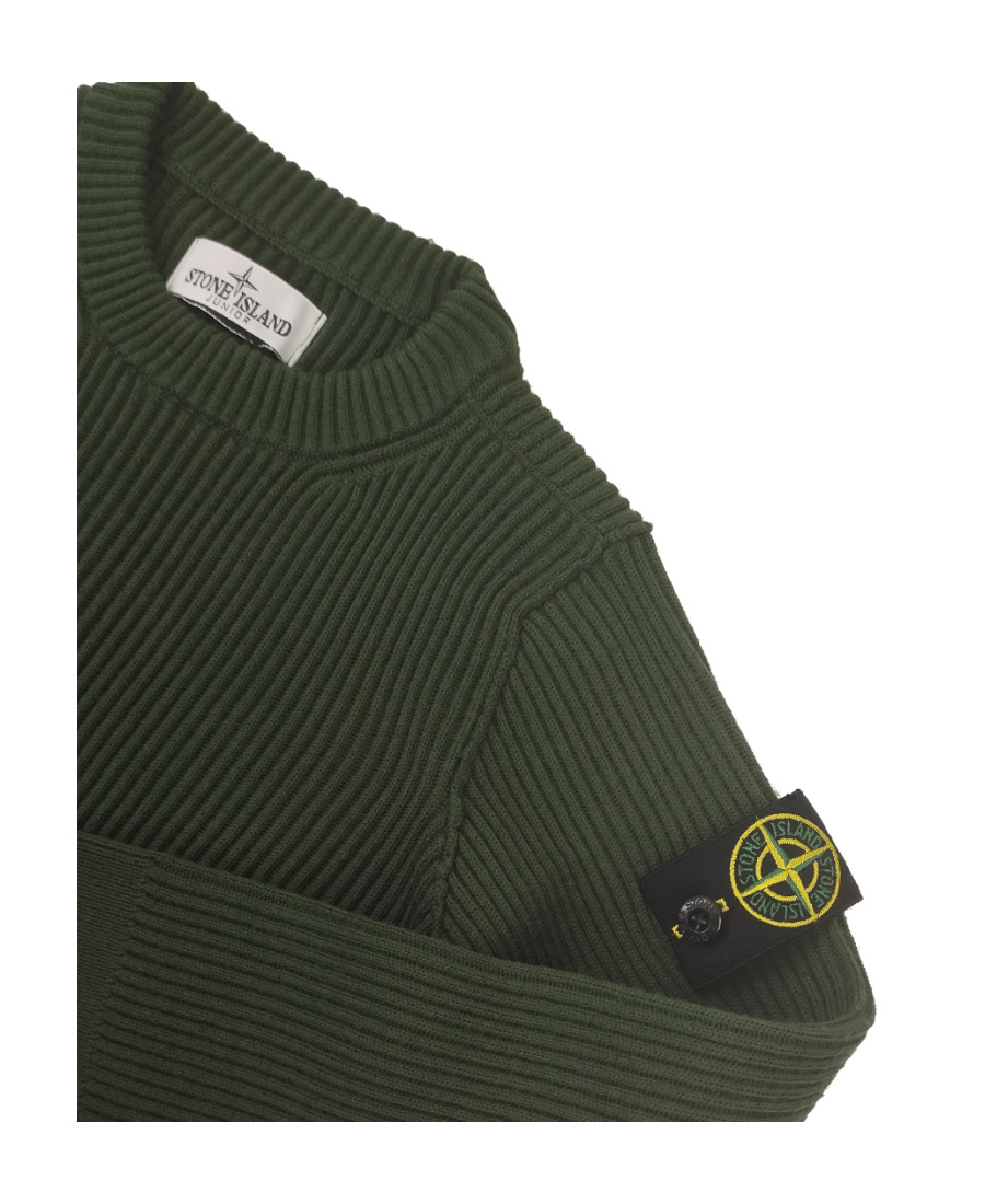 Stone Island Long-sleeved Sweater In Green