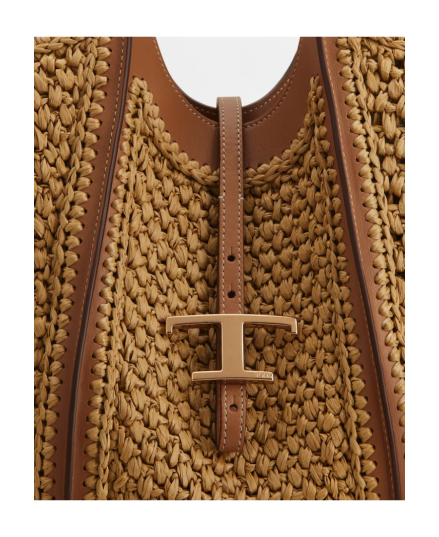 TOD'S TIMELESS RAFFIA TOTE BAG
