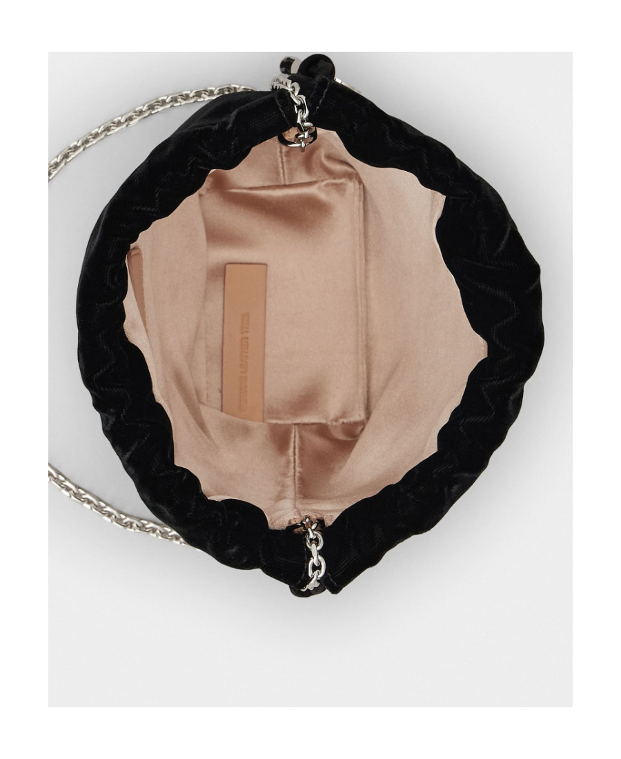 Roger Vivier Embellished Drawstring Mini Bucket Bag In Black