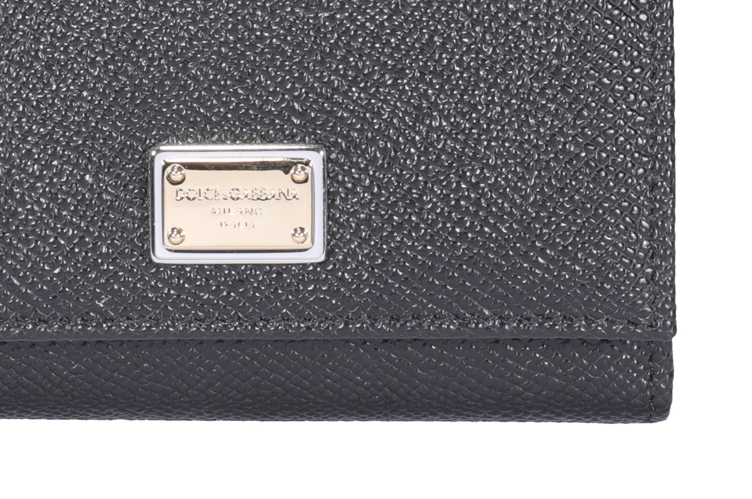 Dolce & Gabbana Dauphine Calfskin French-flap Wallet In Black