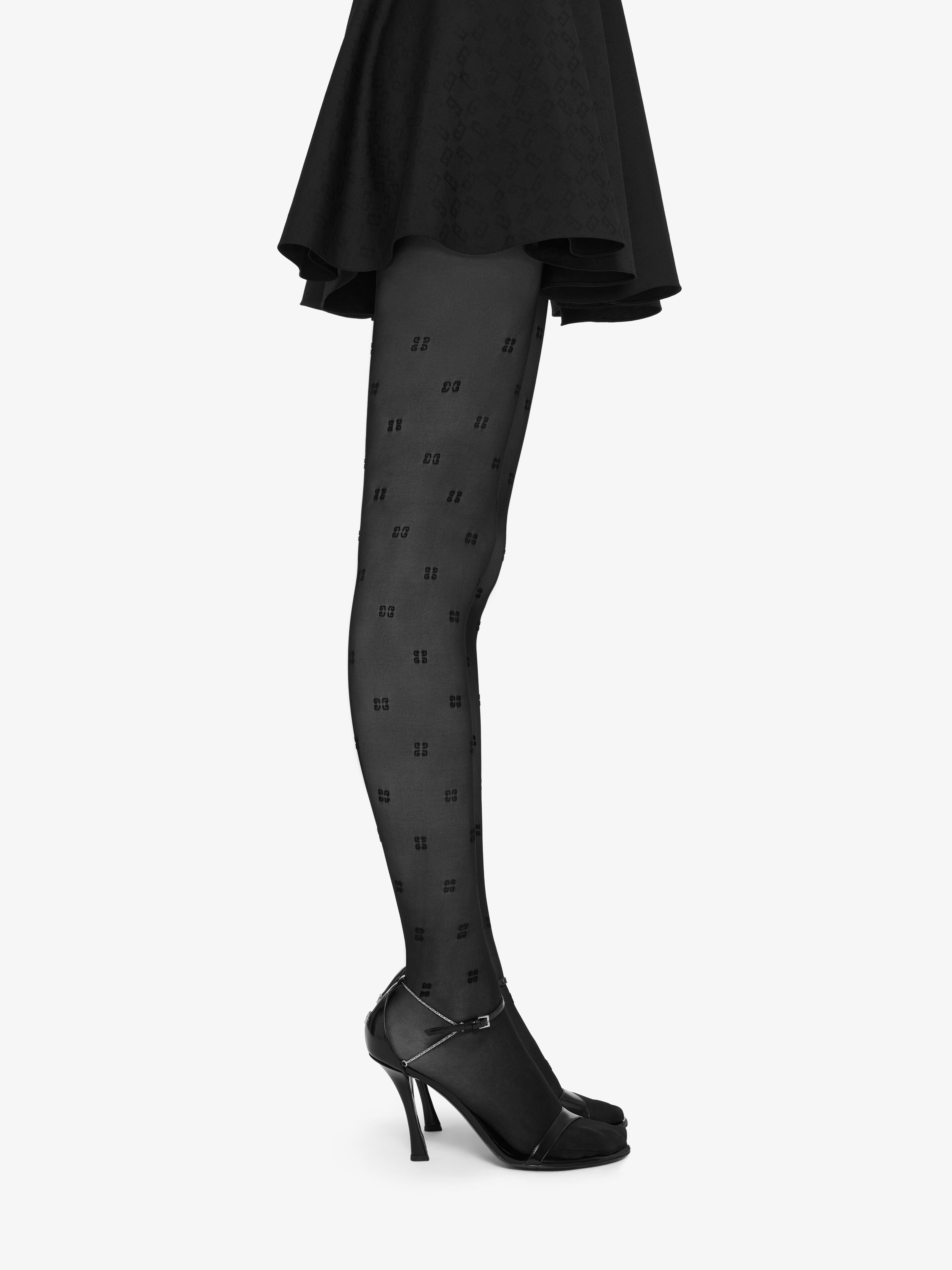 Givenchy Logo Pantyhose In Black