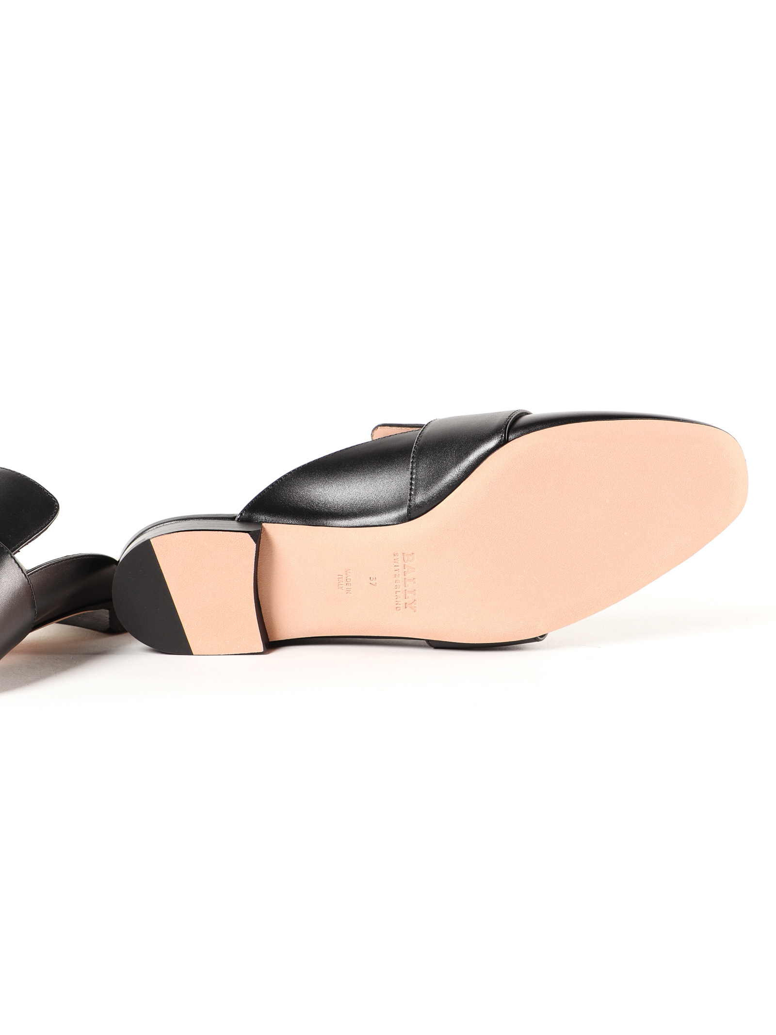 Bally Janesse Heel Muller Shoes In Black
