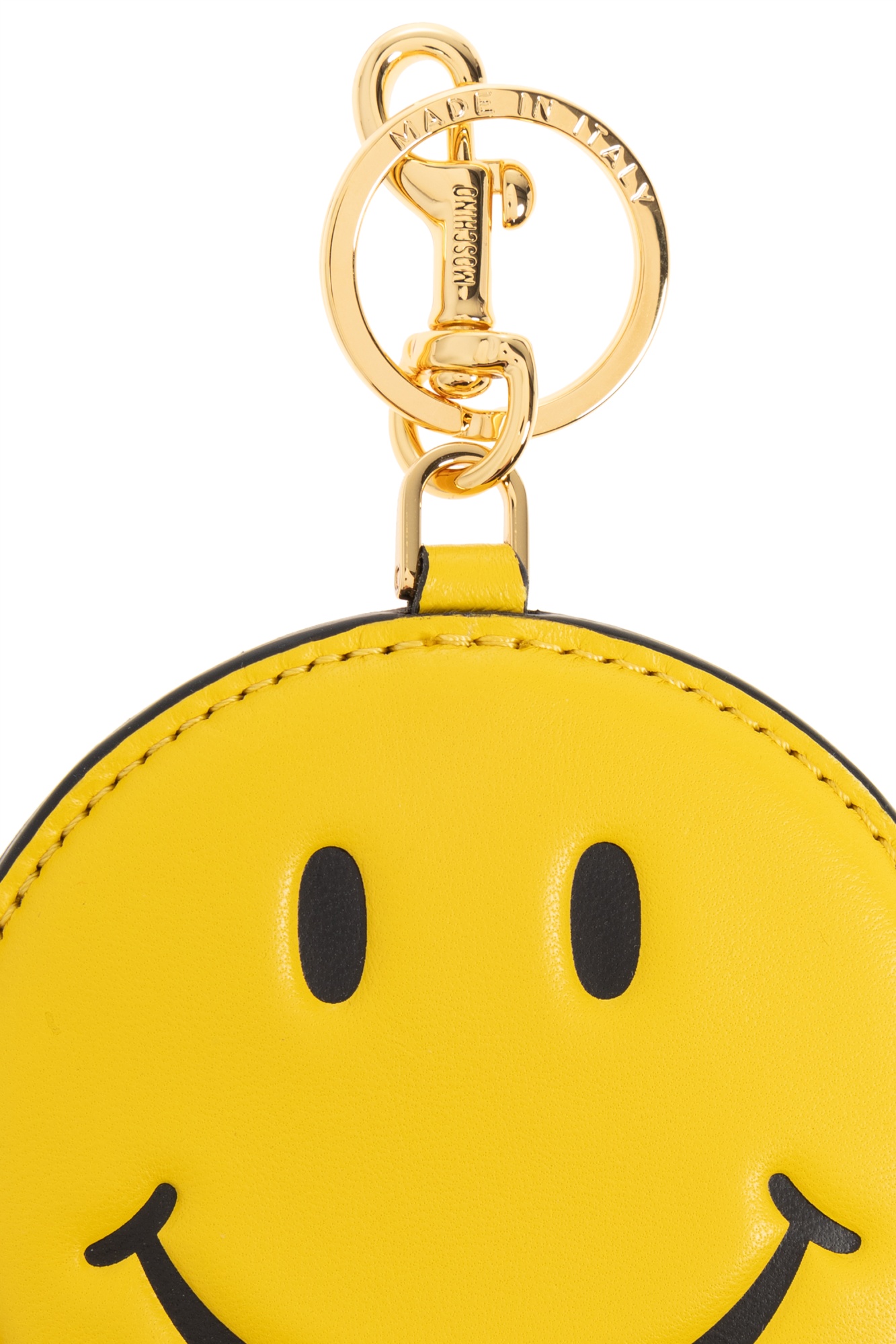 Moschino Smile Keychain In Yellow