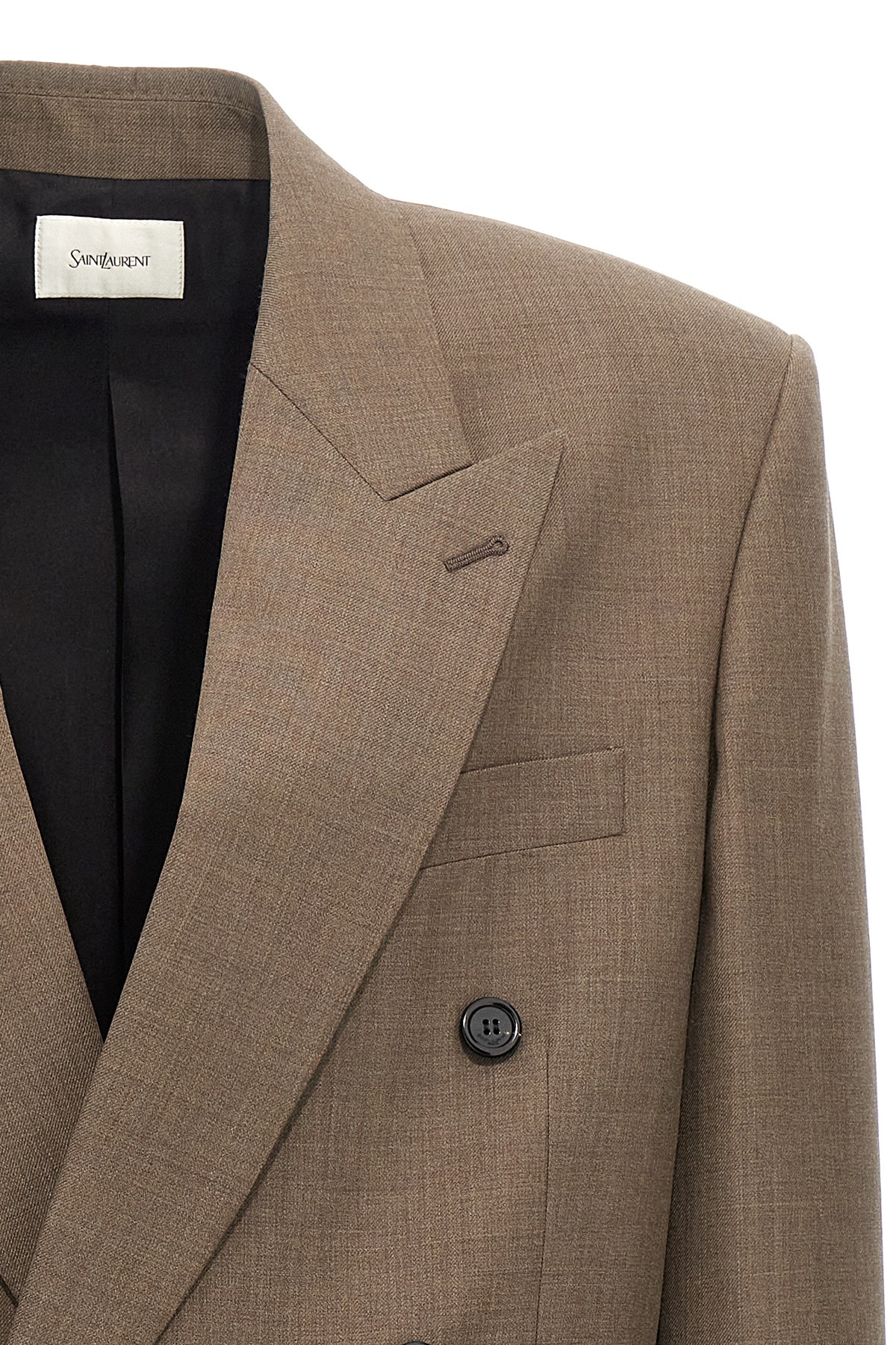 Saint Laurent Veste Armani Bascule Jacket In Brown
