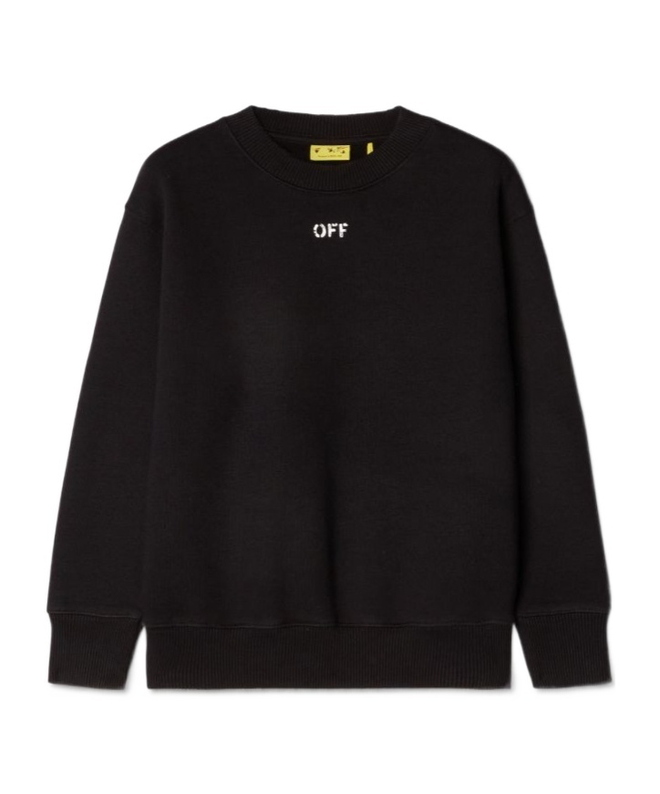 Shop Off-white Off Stamp Cotton Sweatshirt In Black