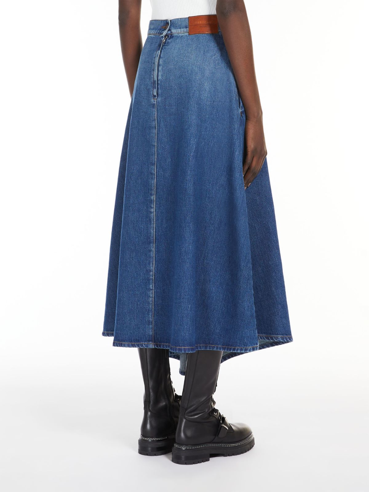 WEEKEND MAX MARA WEEKEND MAX MARA DENIM LUANA MIDI SKIRT