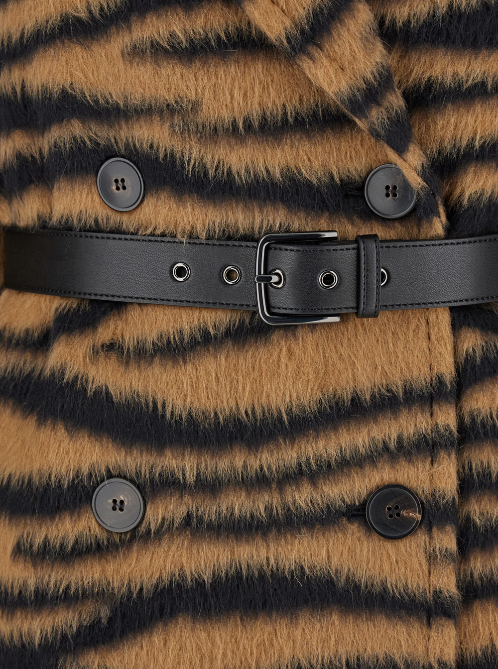 Max Mara Long-sleeved Coat In Black