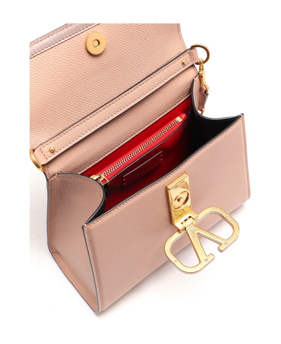 Valentino Small Vsling Tote Bag In Nude