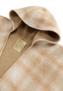 Woolrich Hooded Plaid Cape In Brown