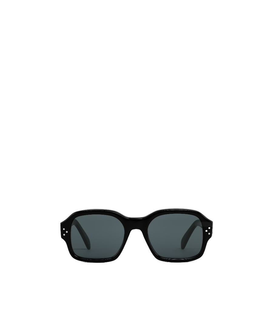 Celine Logo Square Frame Sunglasses In Gray