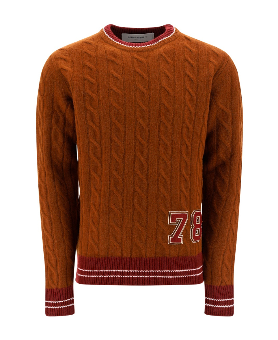 Golden Goose Cable-knit Jumper In Brown