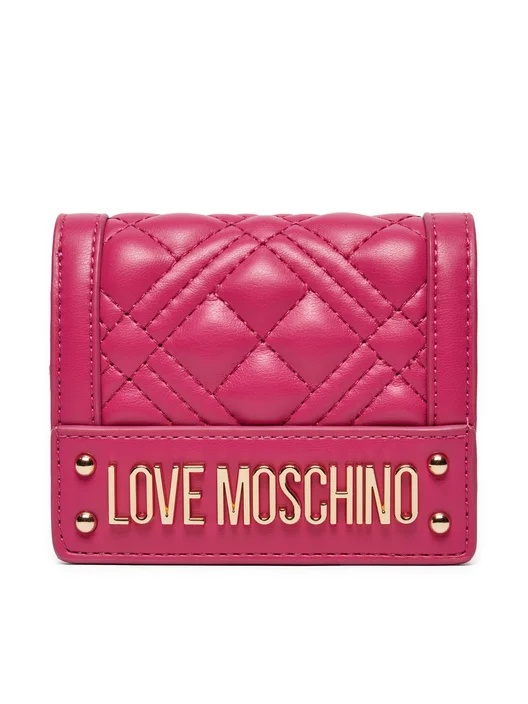 Moschino Flip Wallet In Pink