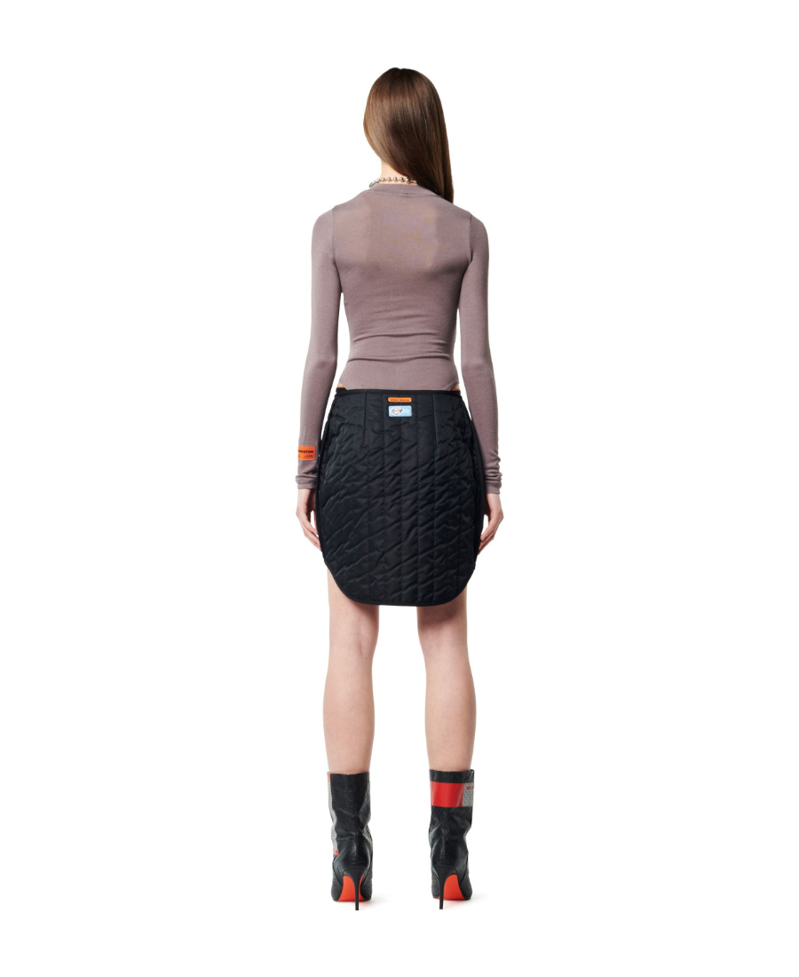 Heron Preston Ex-ray Quilted Mini Skirt In Black