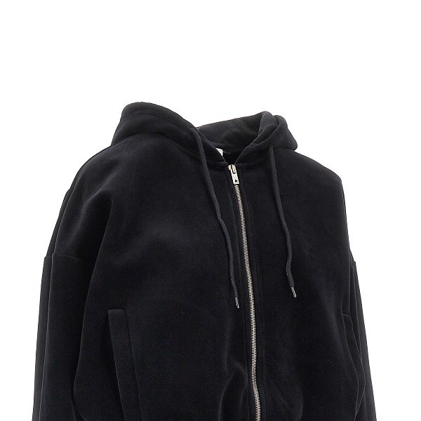 Golden Goose Cropped Knitwear With Hood And Pockets In Black