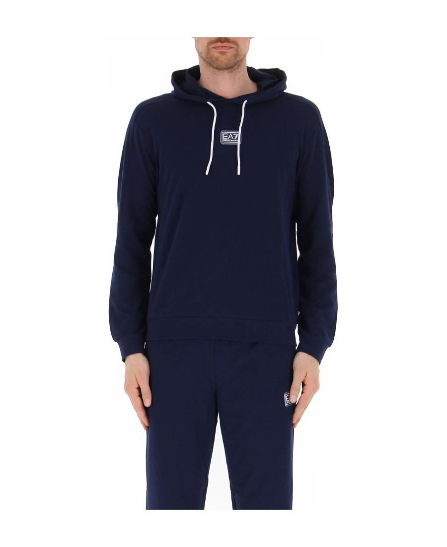 Ea7 Pull Rope Hooded Sweater In Black