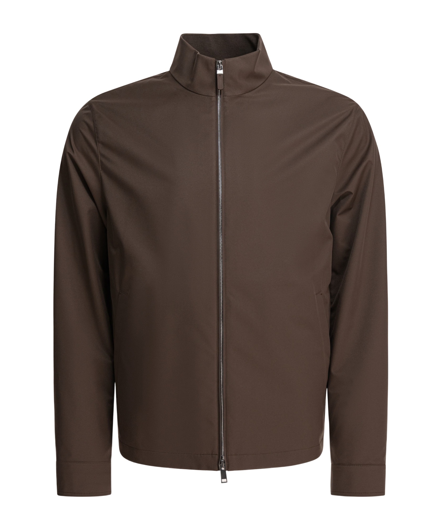 Zegna Long Sleeve Casual Jacket In Brown