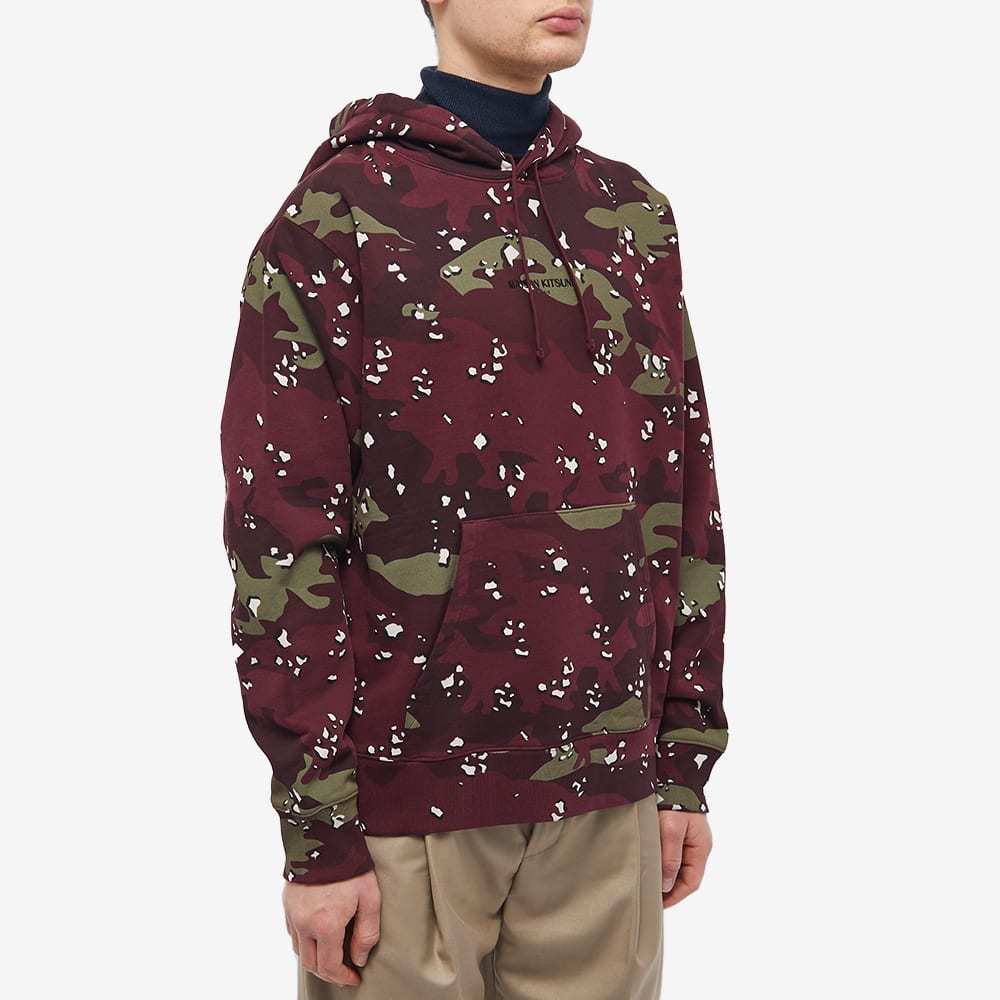 Maison Kitsuné Logo Camouflage Fox With Hoodie In Red