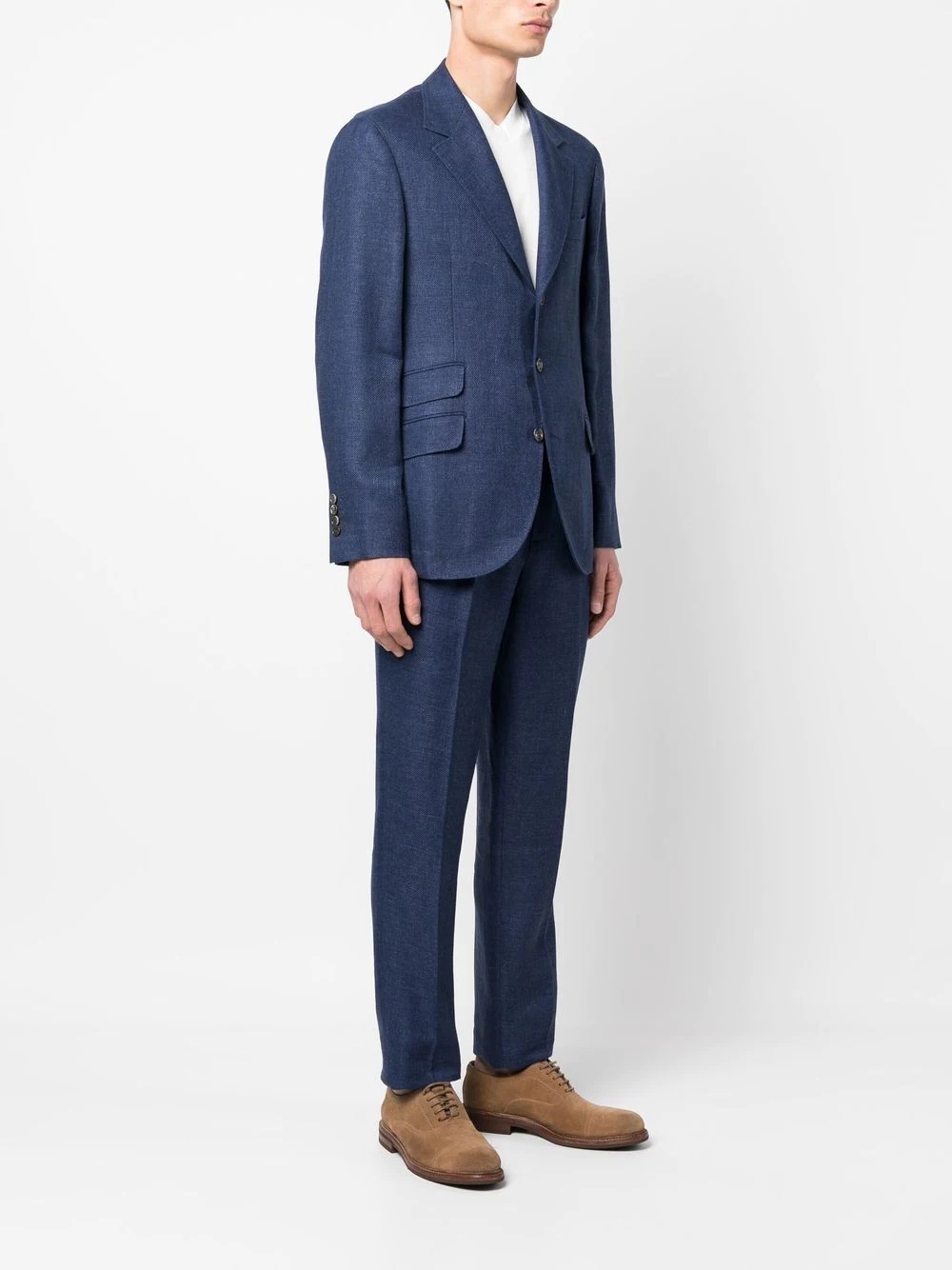 Brunello Cucinelli Single-breasted Two-piece Suit In Black