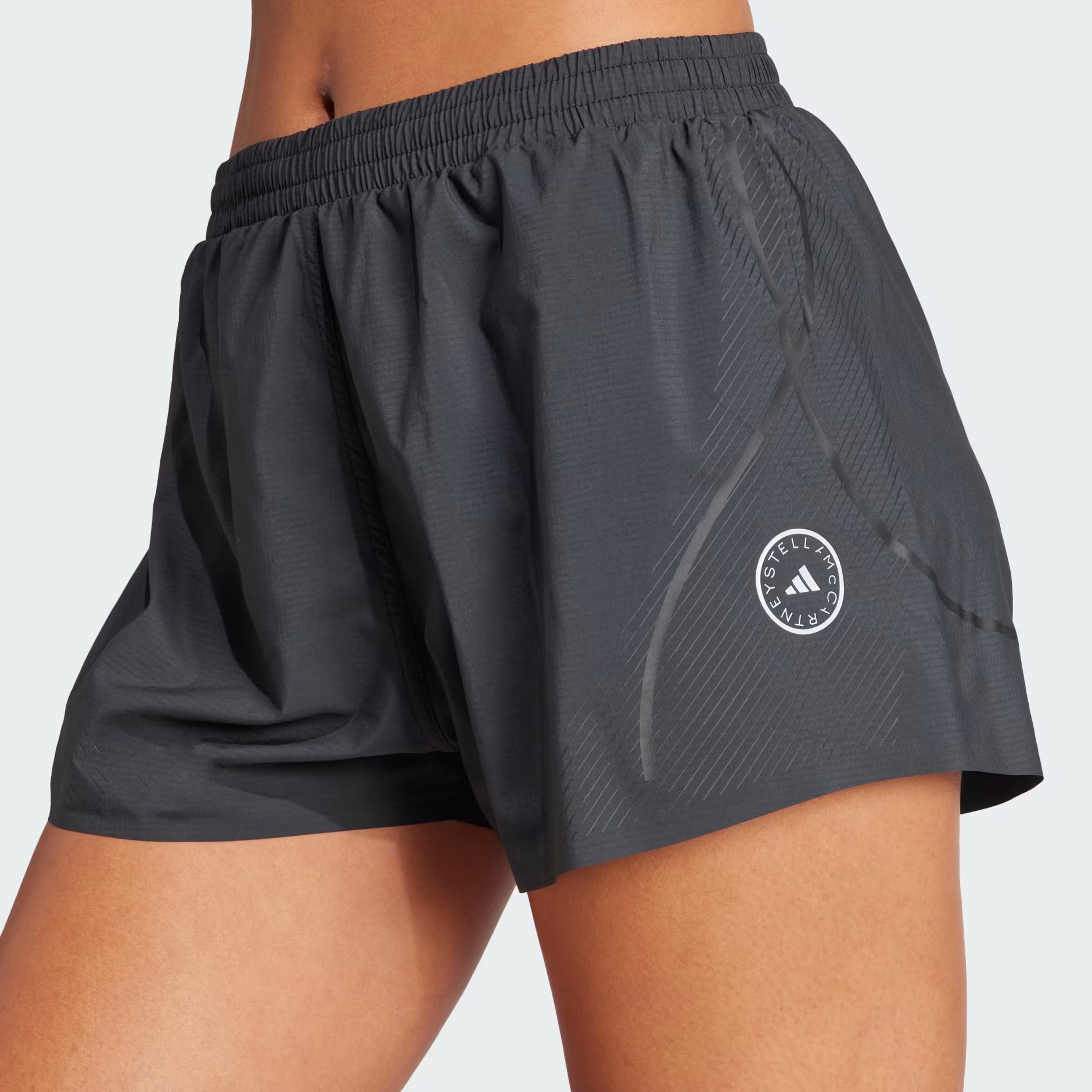 Shop Adidas By Stella Mccartney Truepace Running Shorts In Black