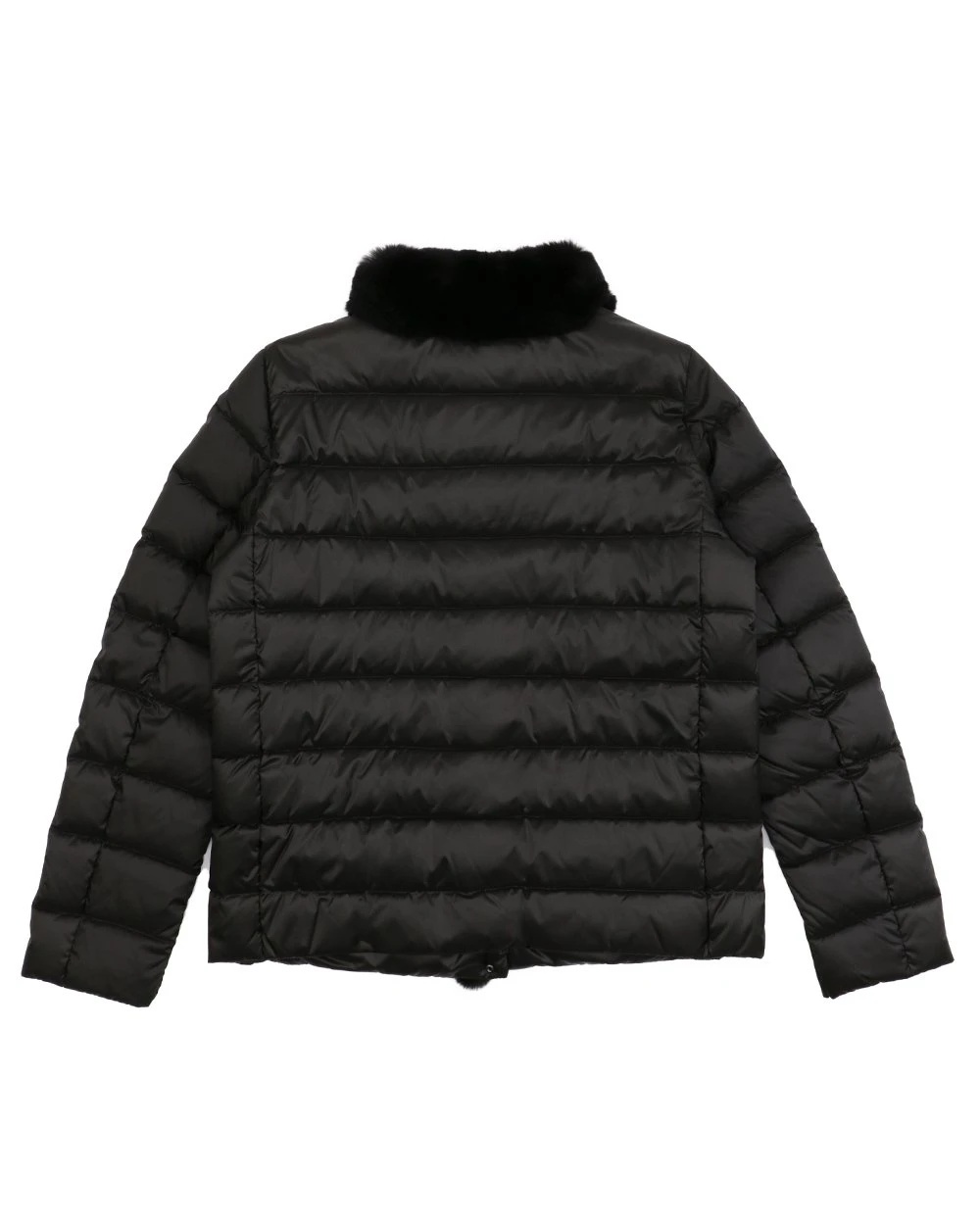 Weekend Max Mara Long-sleeved Down Jacket In Black