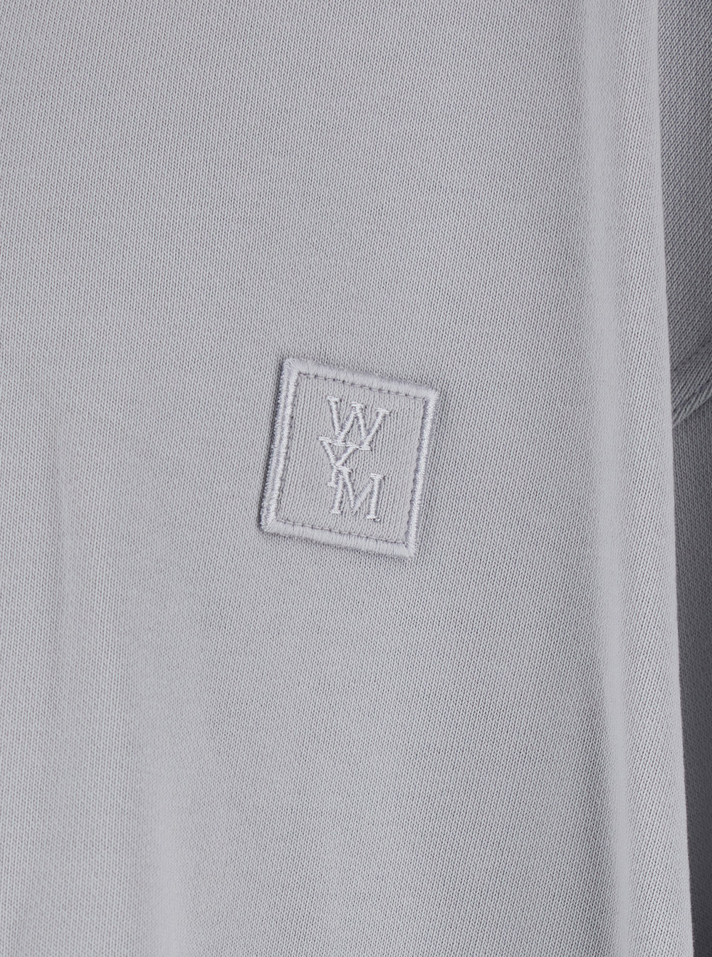 Wooyoungmi Grey Crewneck Sweatshirt With Dropped Shoulders And Floral Motif On The Rear In Cotton Man In Gray