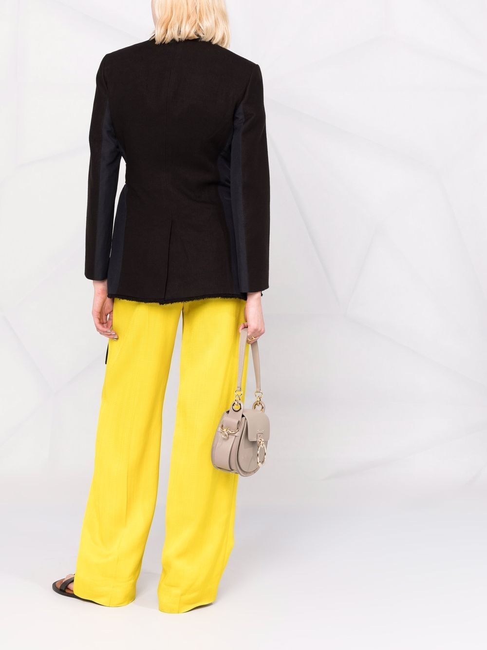 Chloé Wraparound Panelled Blazer In Black