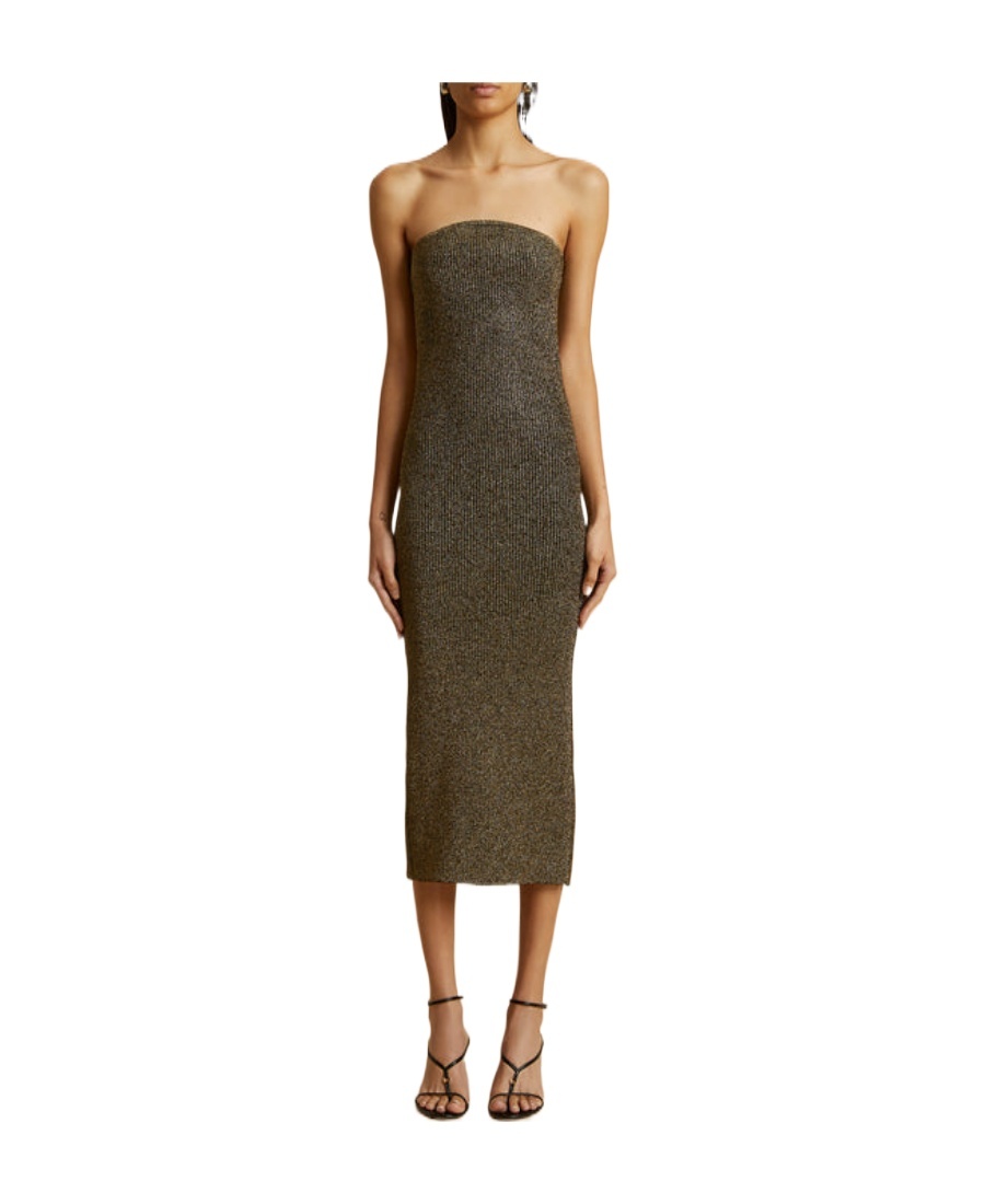 Khaite Rumer Midi Dress In Green
