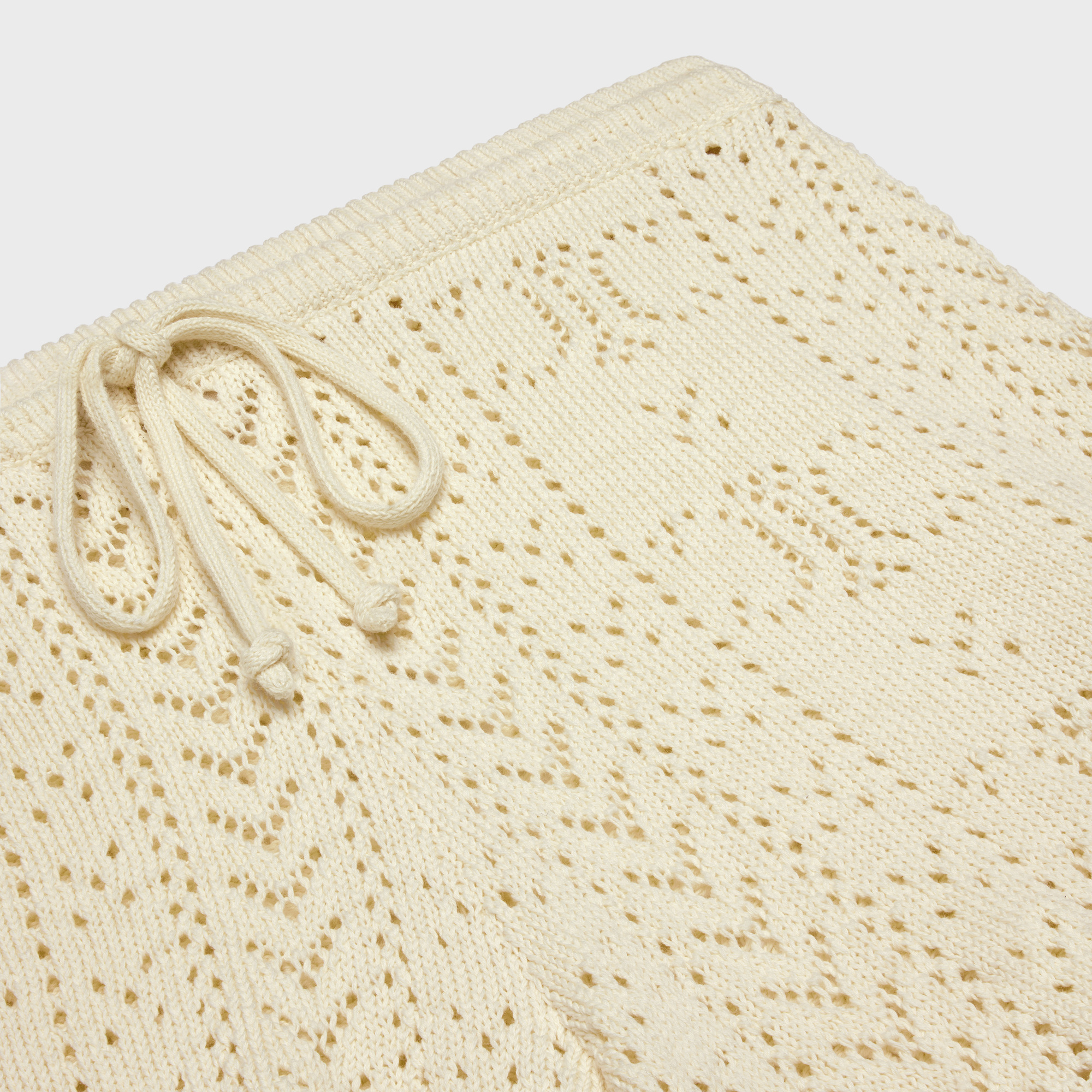 Celine Pull Rope Elastic Waist Shorts In Nude