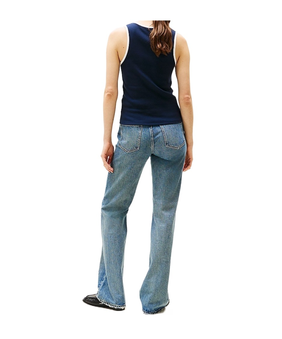 Tommy Hilfiger Soft Tank Contrast Trim In Blue