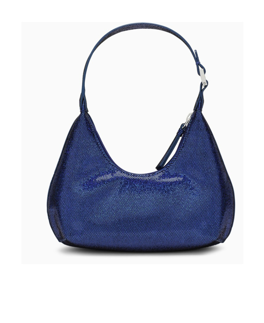 By Far Blue Baby Amber Mini Bag Disco Dot Leather Effect Woman In Blue