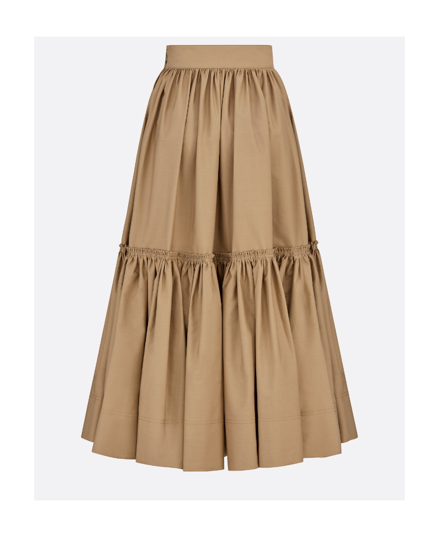 Dior Flared Skirt In Nude
