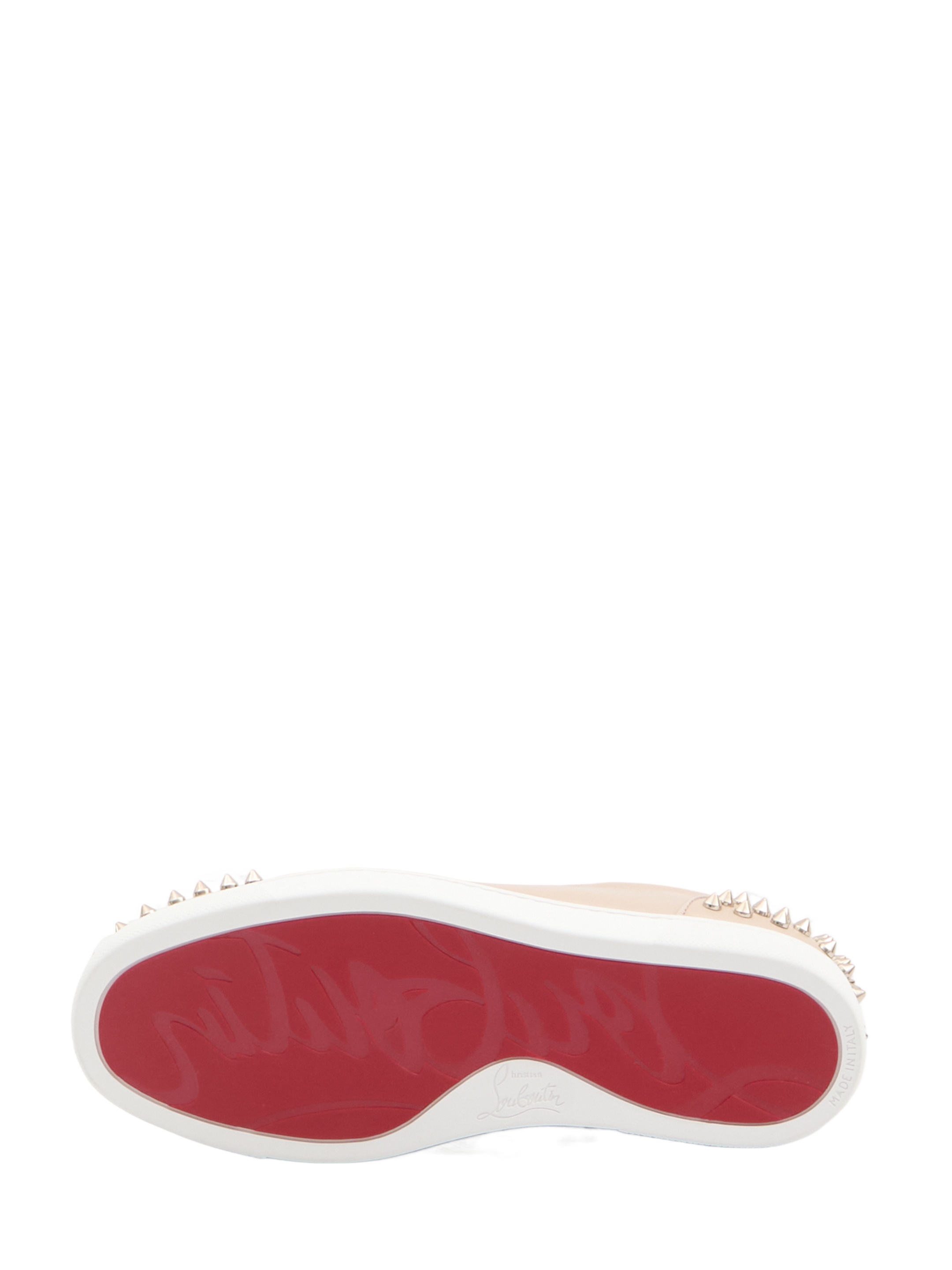Christian Louboutin Louis Junior Spikes Sneakers In Rose-pink Suede