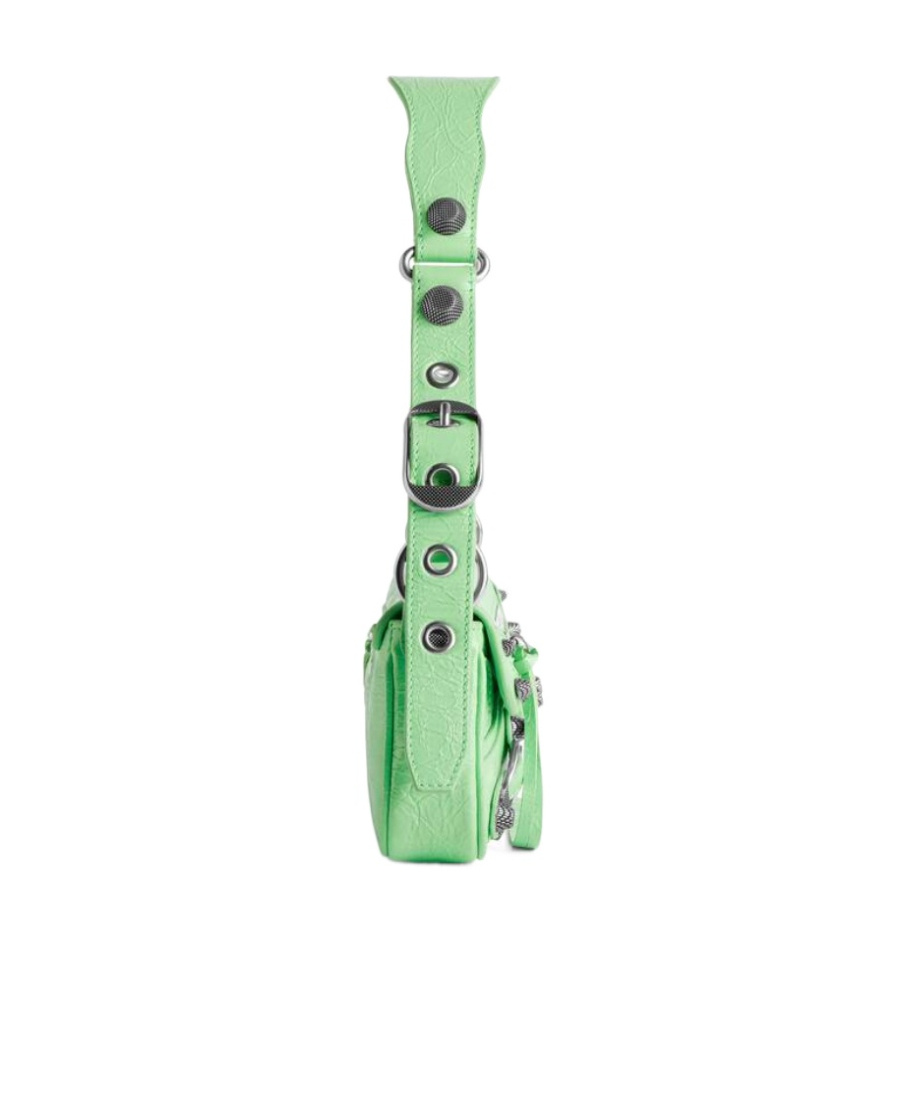 Balenciaga Women Light Green Leather Le Cagole Sling Xs Shoulder Bag In Green