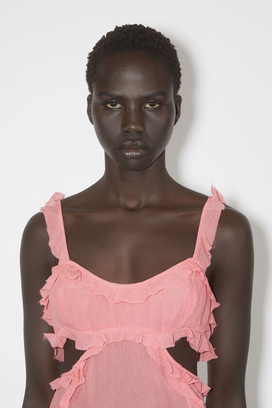 Acne Studios Ruffled Tank Top In Pink