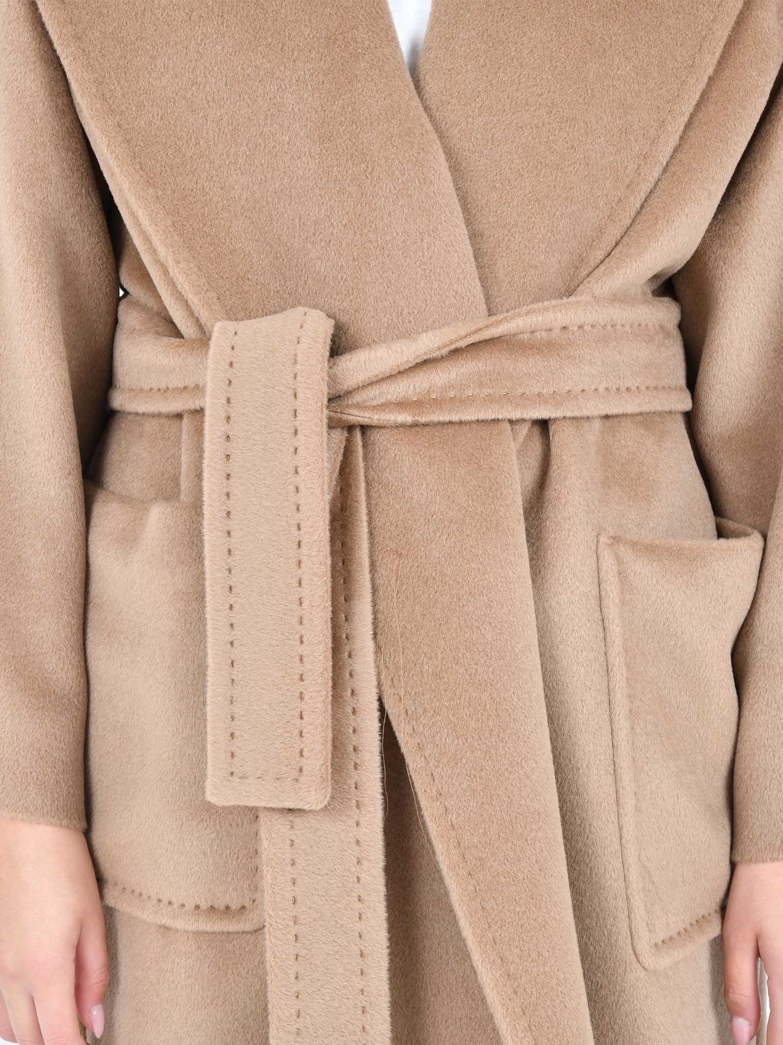 Max Mara Studio Cloruro Coat In Brown