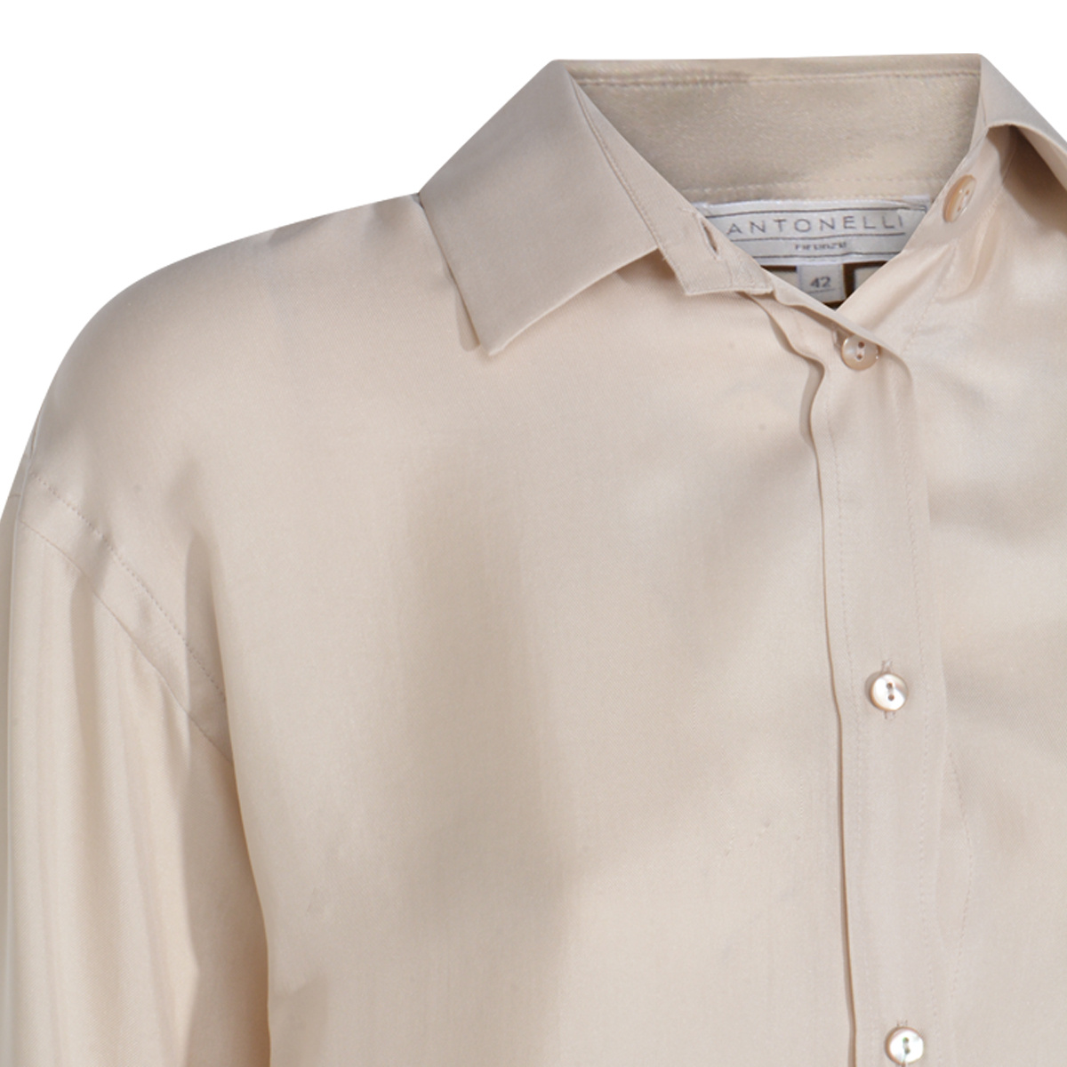 Antonelli Button-down Long-sleeved Shirt In Brown