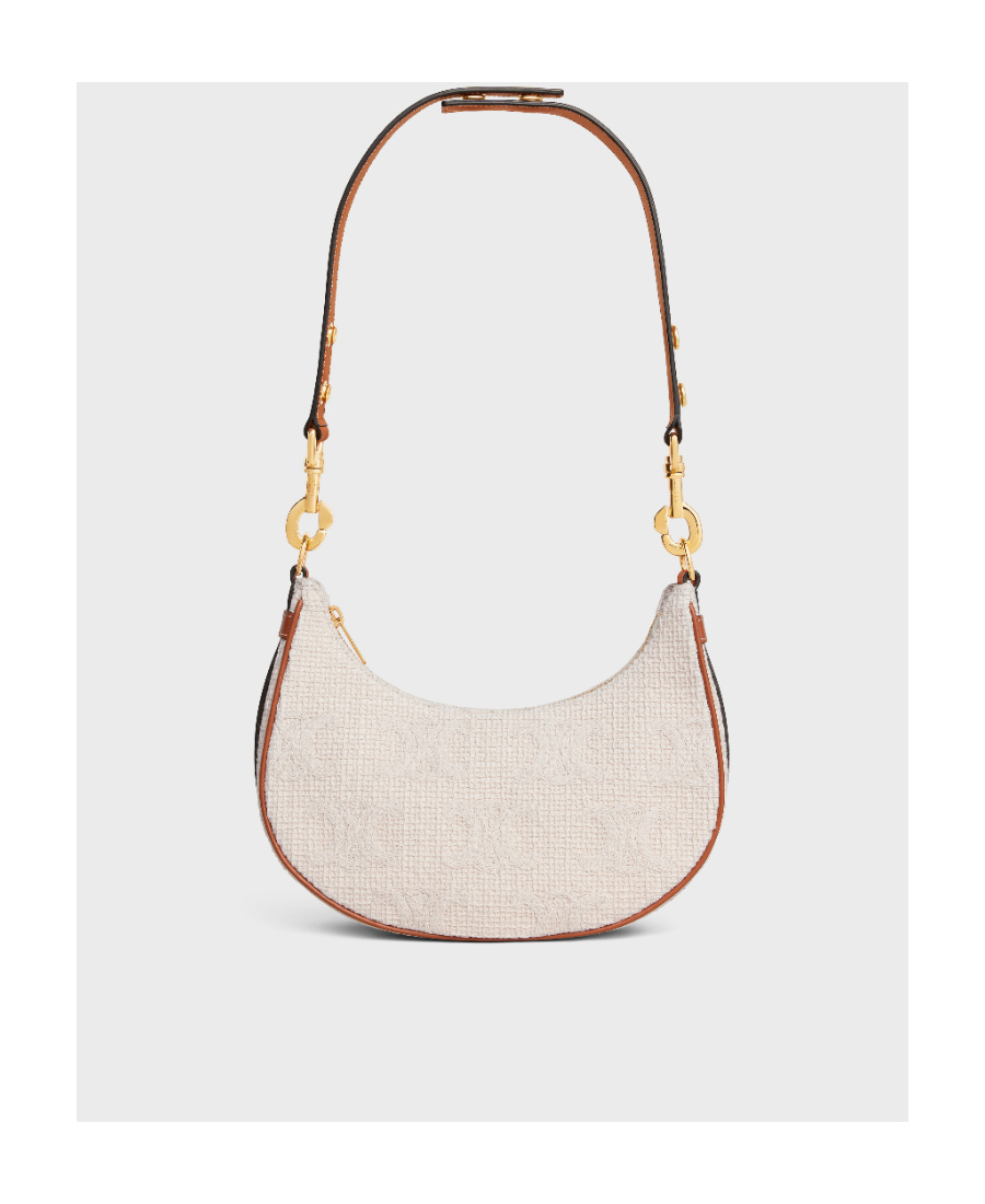 Celine Triomphe Medium Ava Shoulder Bag In Nude