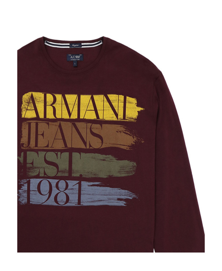 ARMANI JEANS LOGO LONG-SLEEVED T-SHIRT