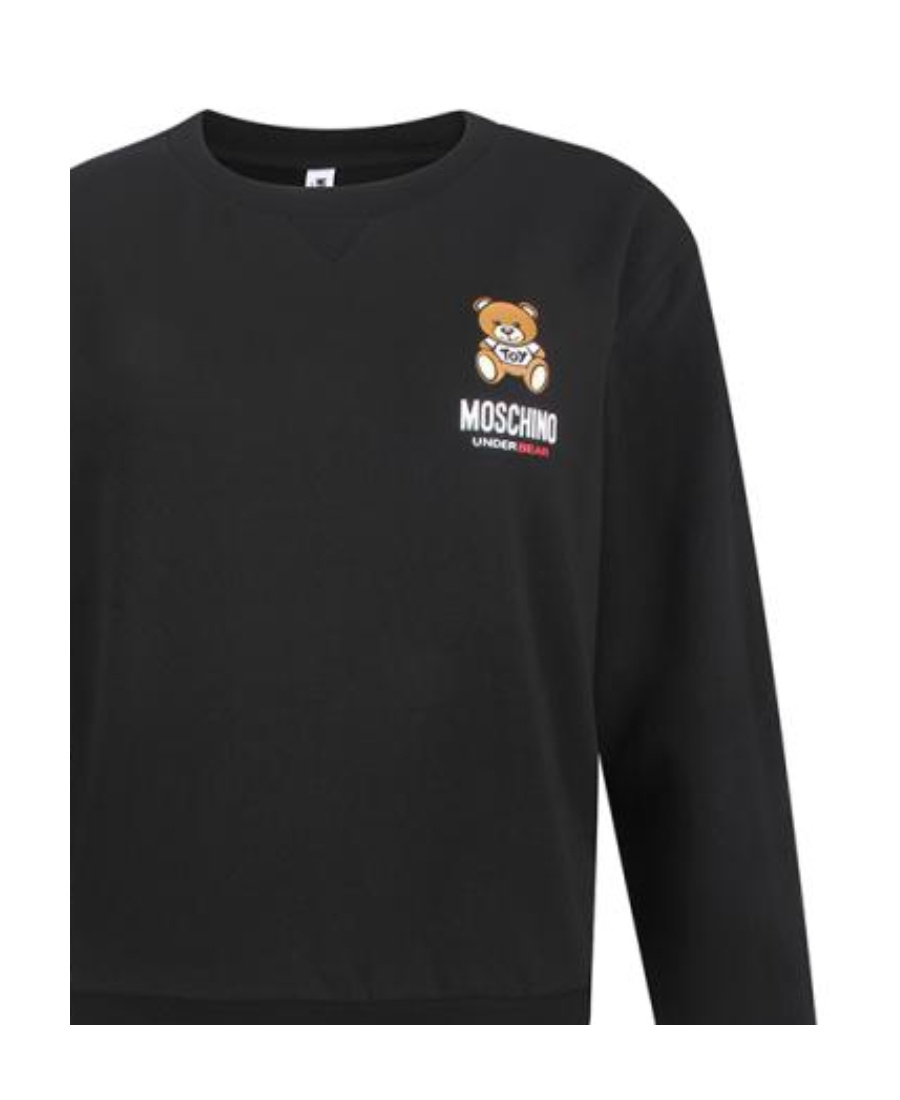 Moschino Teddy Bear-logo Jersey Sweatshirt In Black