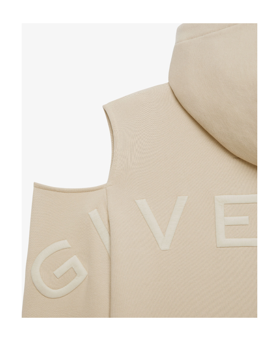 Givenchy 4g Zipped Off-shoulder Jacket In Nude